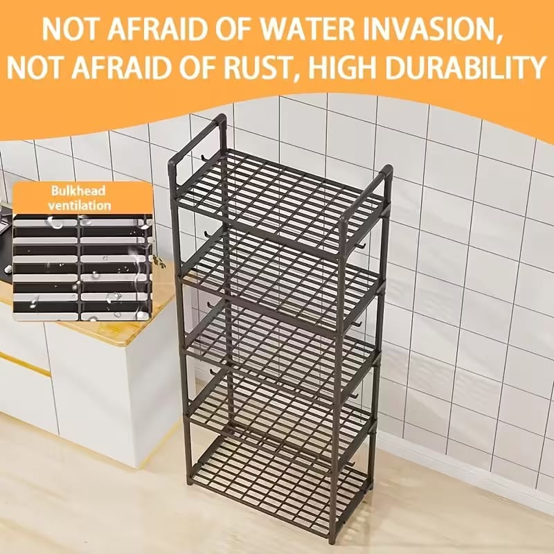 Heavy Duty Storage Shelving Unit for Kitchen, Pantry, Closet, Bathroom, Laundry, and Garage