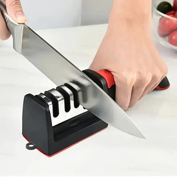 Professional  Knife Sharpener - Tungsten Steel, Diamond & Ceramic Sharpening Stones for Kitchen Knives