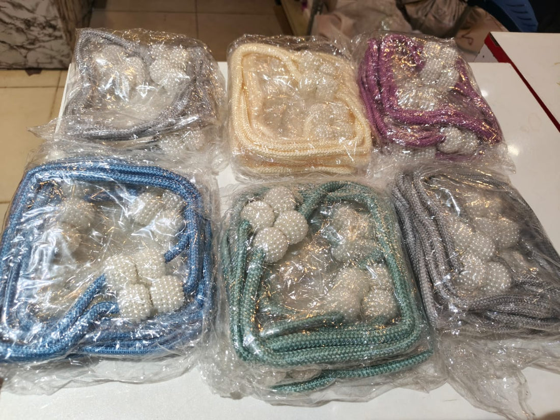 Curtain Tiebacks  Holdbacks Magnetic,Pearl Curtain Tie Backs for Home and Office Decoration