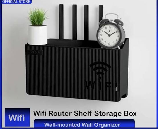 Wall Mounted Wireless Wifi Router Shelf ABS Plastic Storage Box