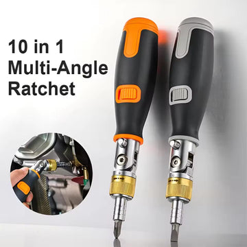 Portable Ratchet Screwdriver Hidden Screwdriver Head Multi Angle Corner Capable Multifunctional Screwdriver Set 10 in 1