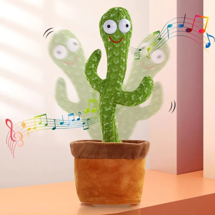 Cute Dancing Cactus Toy for Kids Talking Dancing Shaking & Talk Back with Lights Happy Birthday Gift
